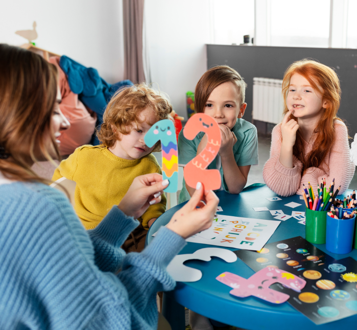 Children playing and learning together at Shining Star Montessori Preschool